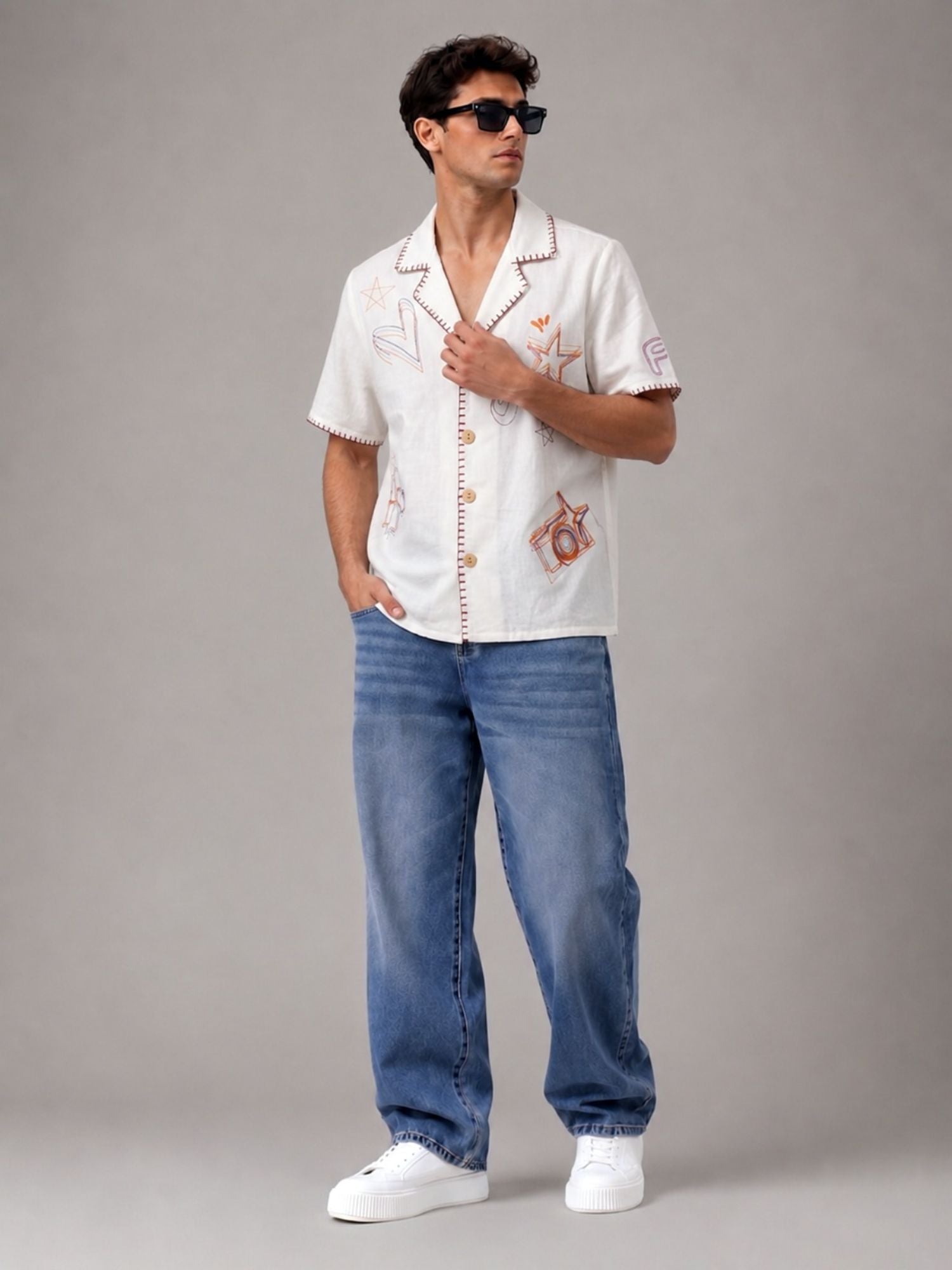 Chaos Bloom Crop Shirt