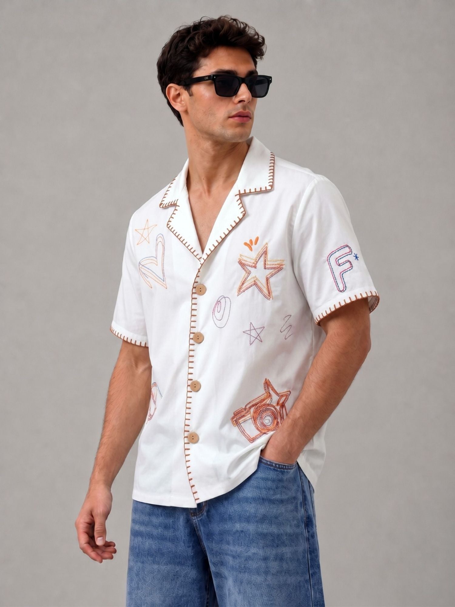 Chaos Bloom Crop Shirt