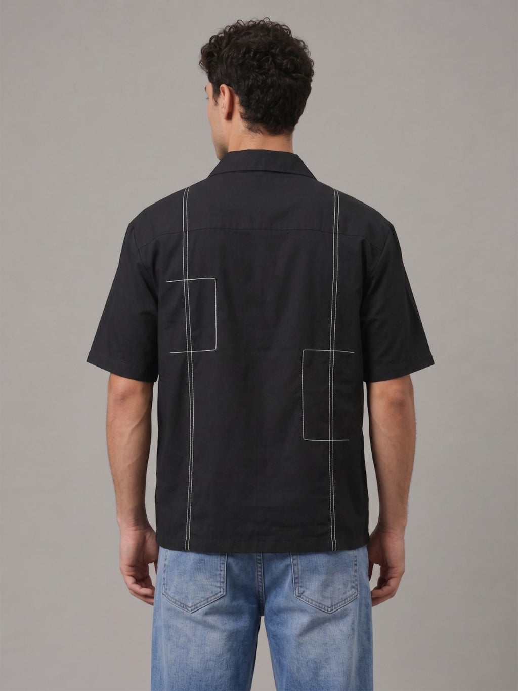 Monochrome Patchwork Shirt