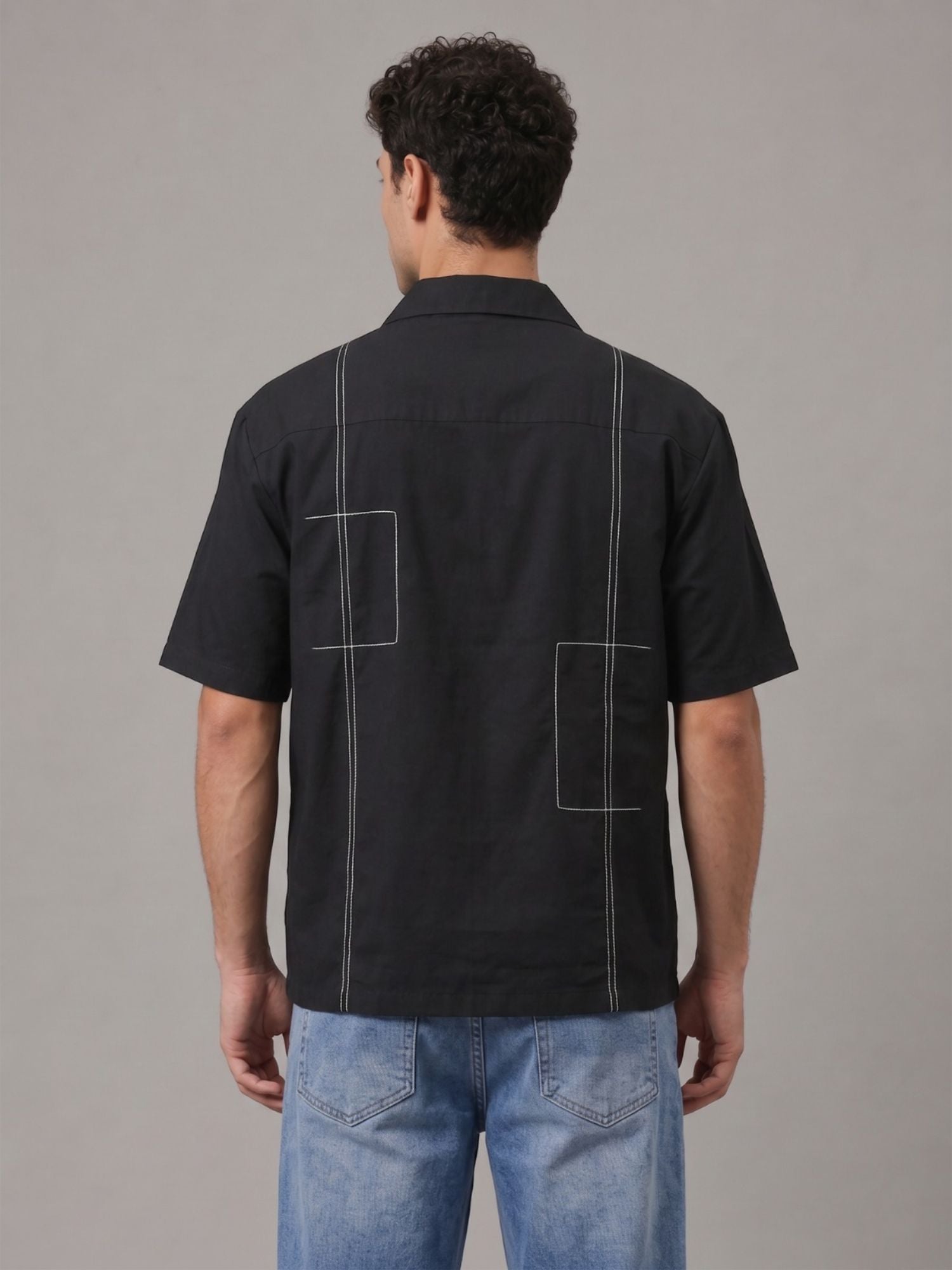 Monochrome Patchwork Shirt