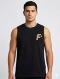 Black Printed Vest T-Shirts