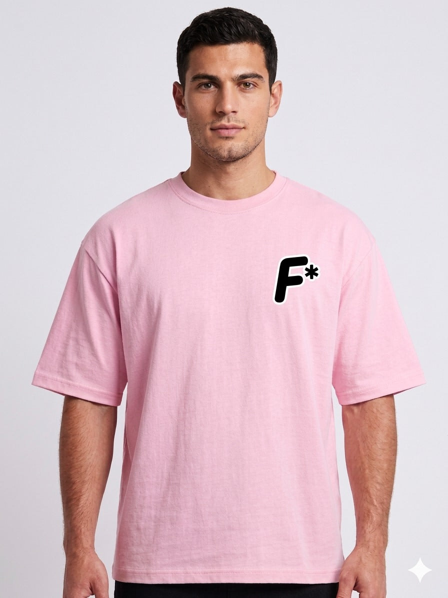 Pink Oversized Printed T-Shirt