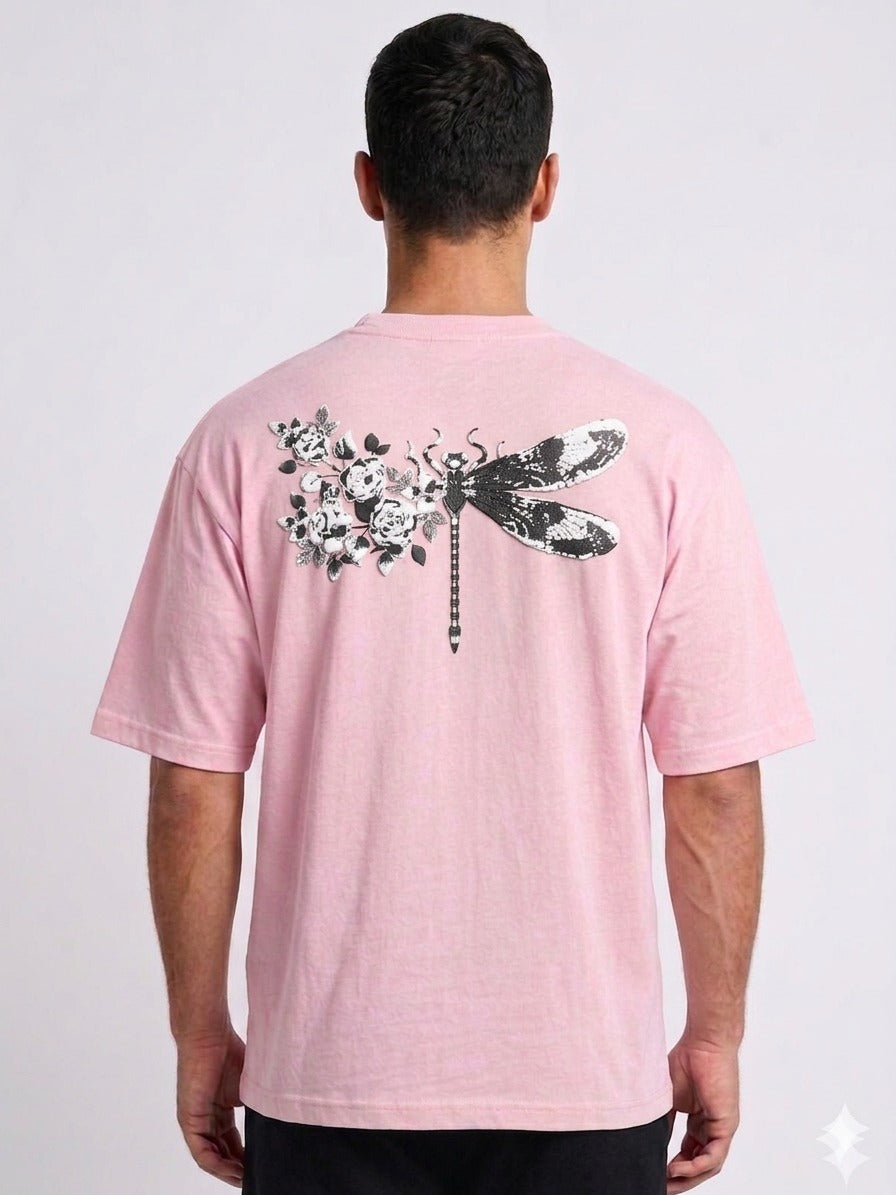 Pink Oversized Printed T-Shirt