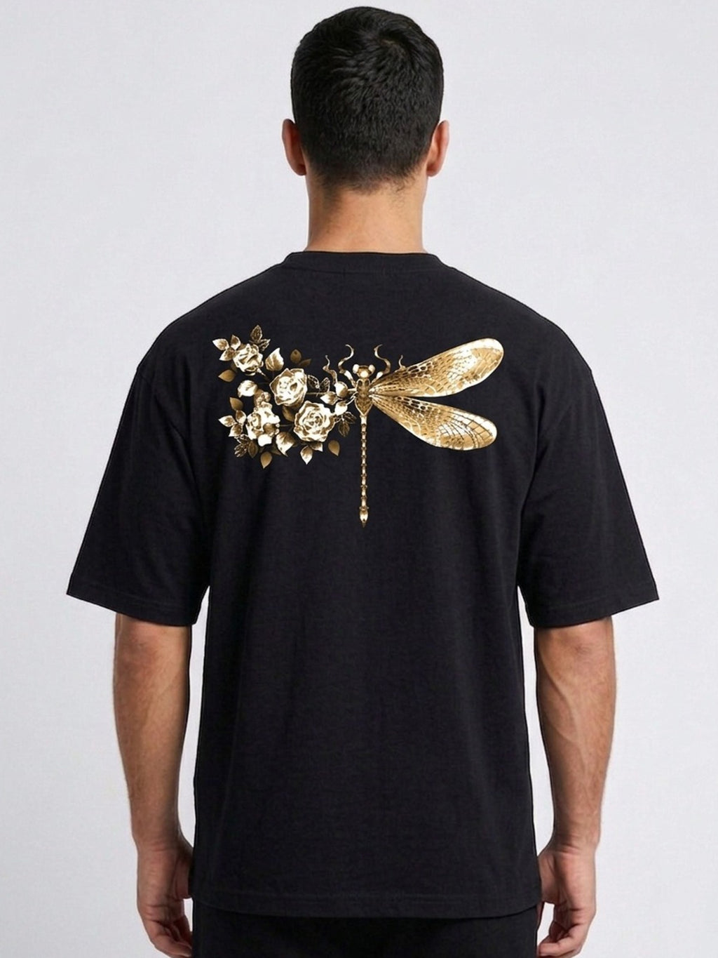 Black Oversized Printed T-Shirt