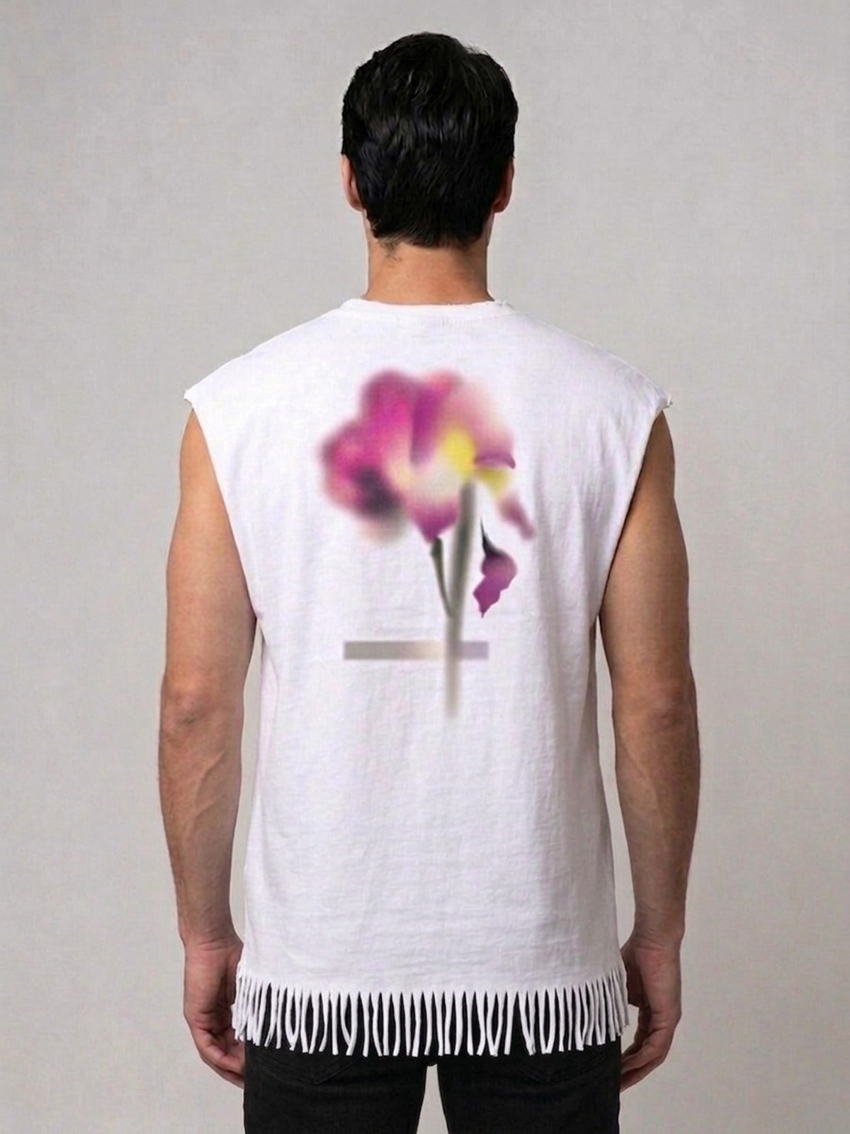 White Printed Vest T-Shirts