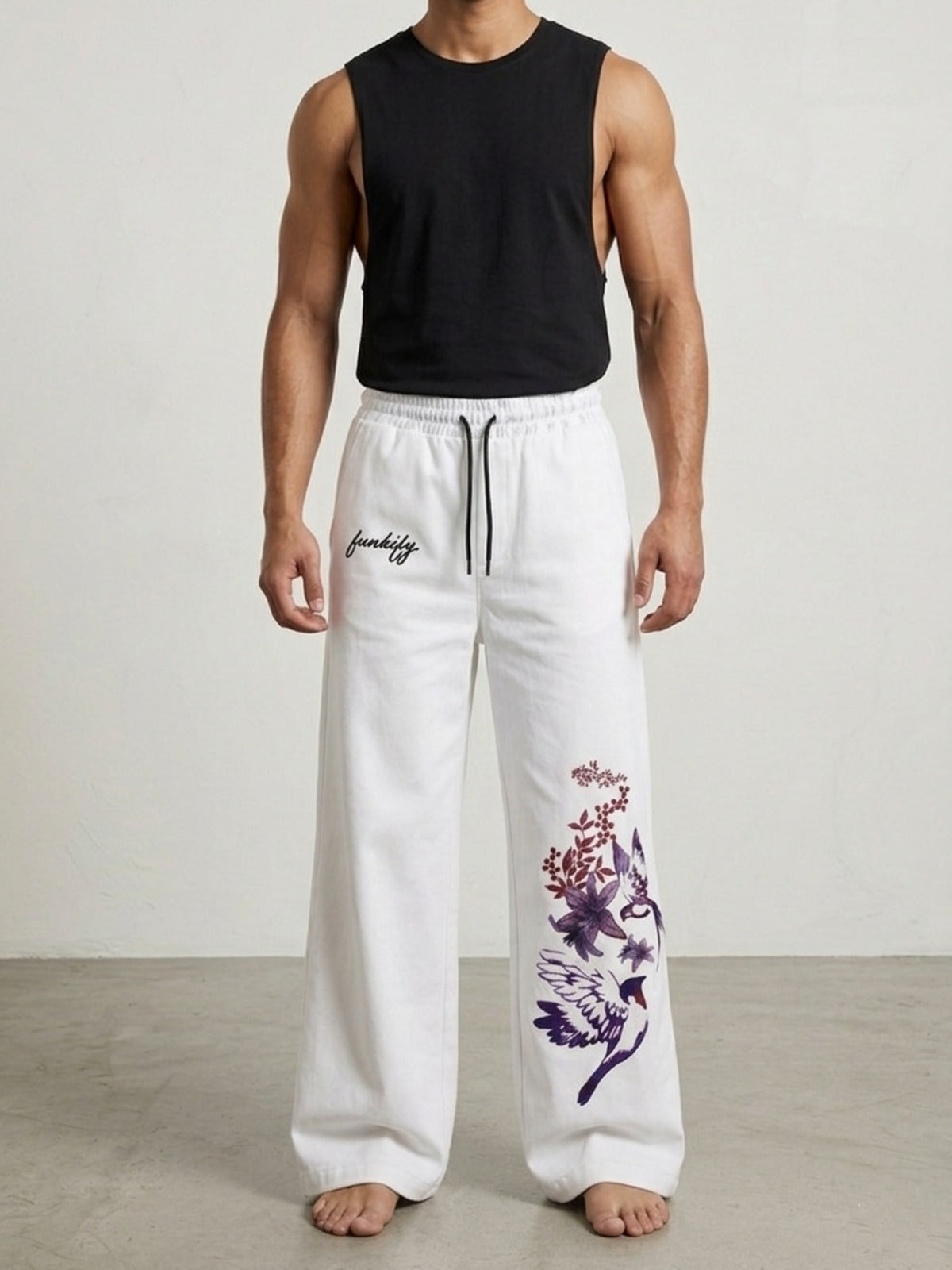 Oversized Terry Cotton Embroidered Pajama