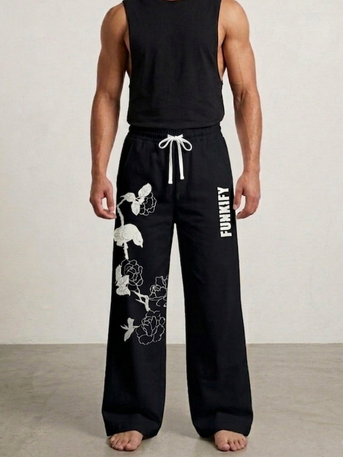 Oversized Terry Cotton Embroidered Pajama