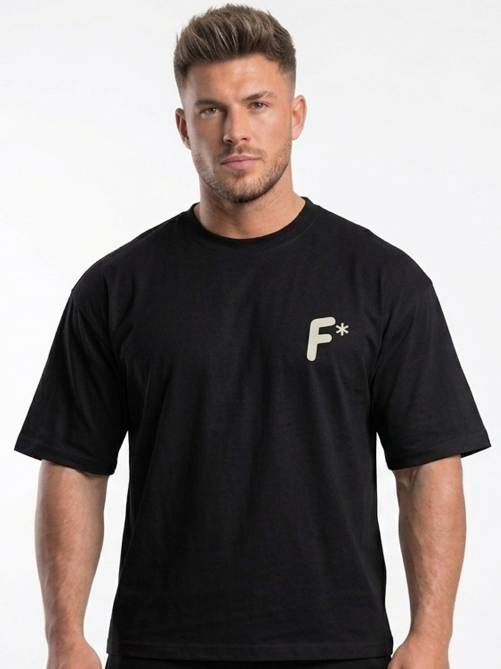 Black Printed Oversized T-Shirt