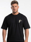 Black Printed Oversized T-Shirt