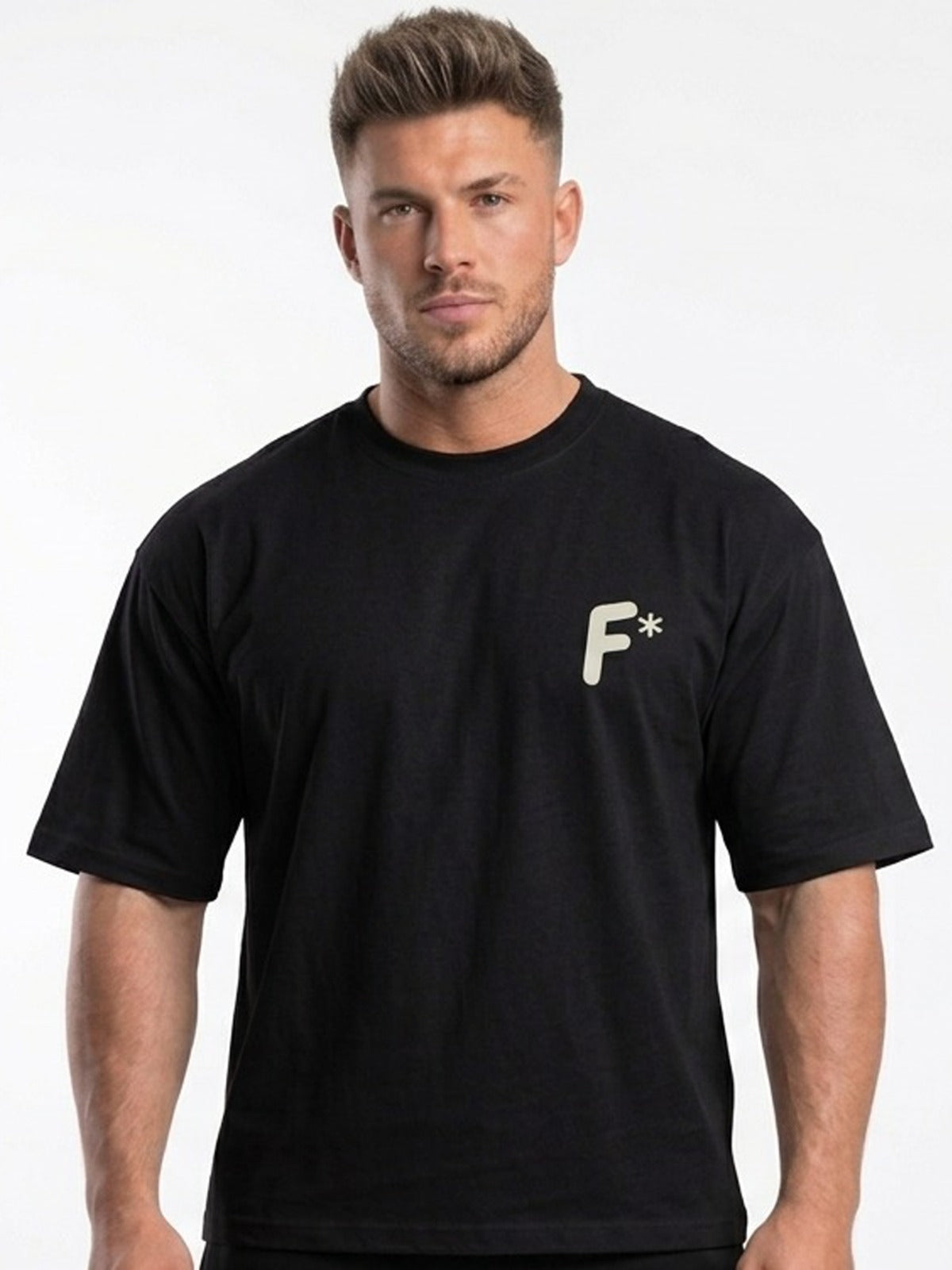 Black Printed Oversized T-Shirt
