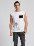White Printed Vest T-Shirts