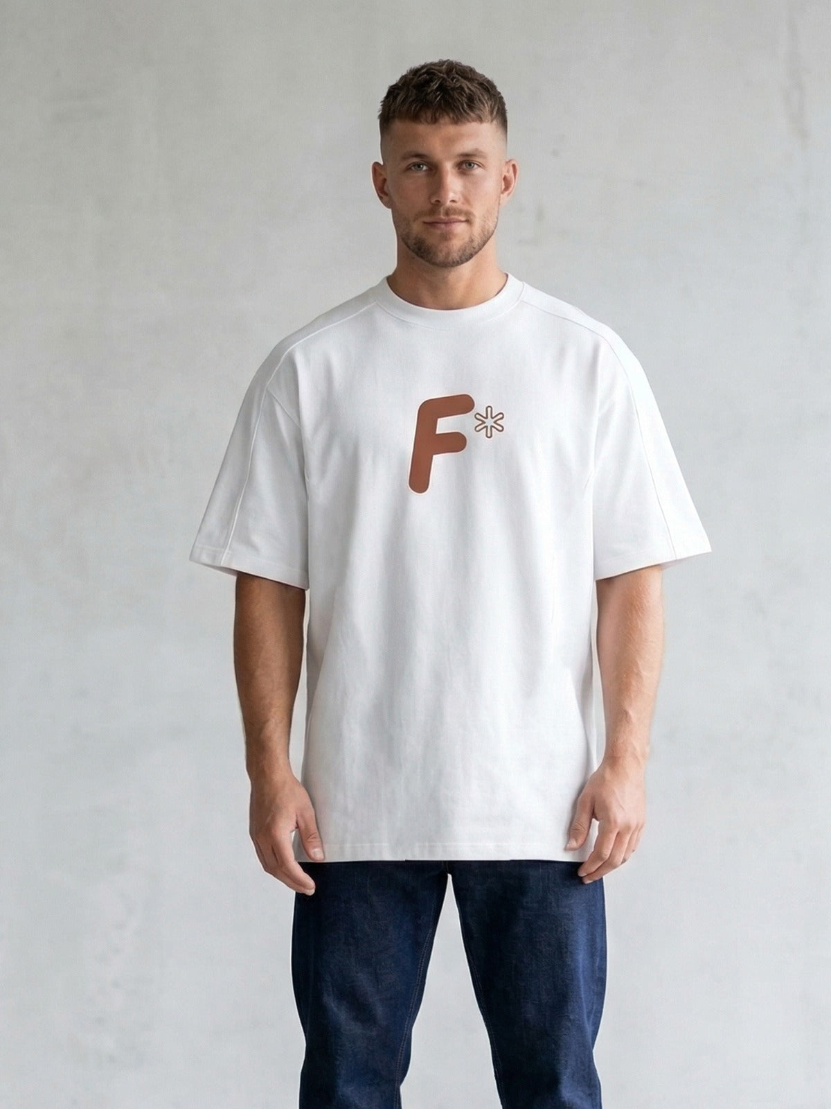 White Oversized Printed T-Shirts