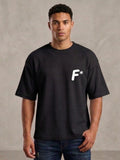 Waffle Knit Round Neck Button Tee