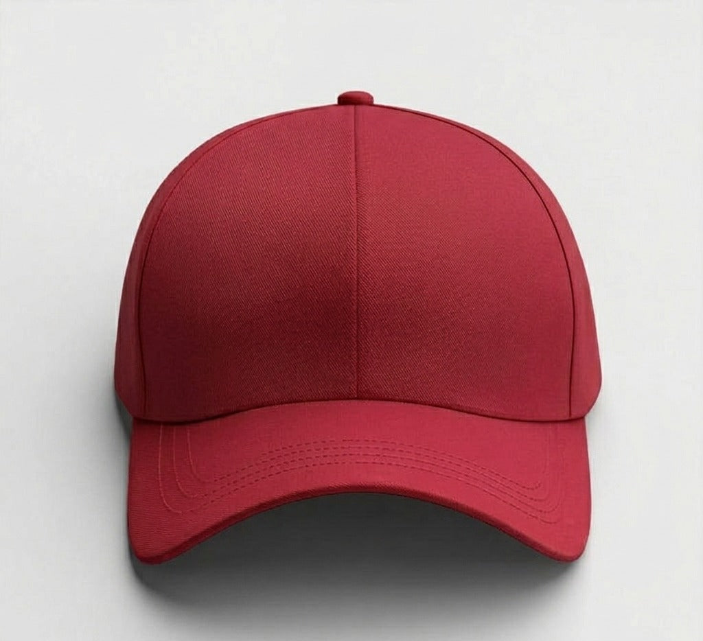 Funkify Solid Red Cotton Cap