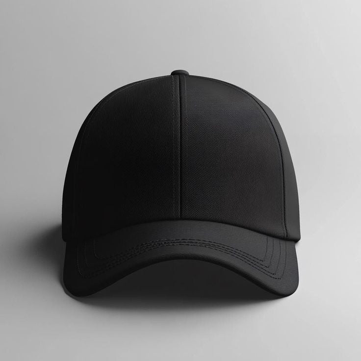 Funkify Solid Black Cotton Cap