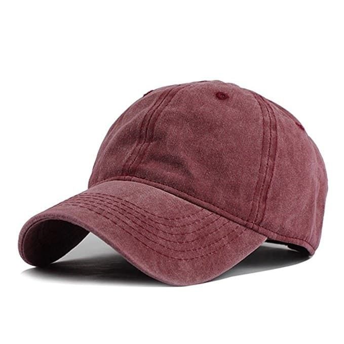 Funkify Washed Denim Cotton Cap – Vintage Style Adjustable Cap