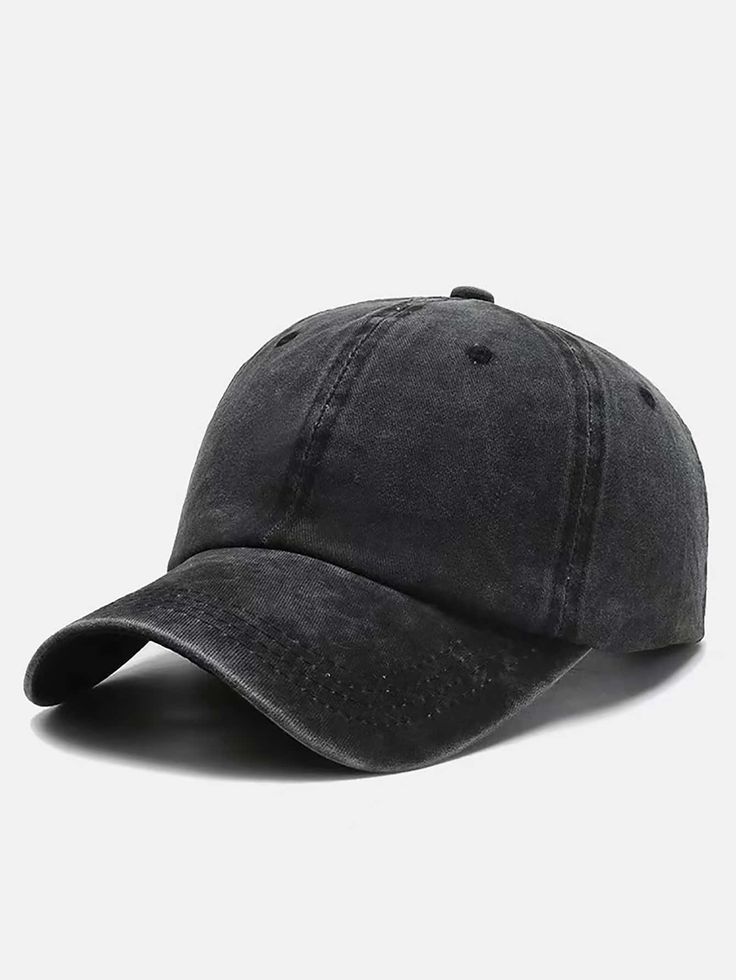 Funkify Washed Denim Cotton Cap – Vintage Style Adjustable Cap