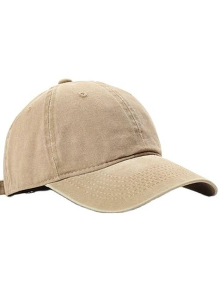 Funkify Washed Denim Cotton Cap – Vintage Style Adjustable Cap