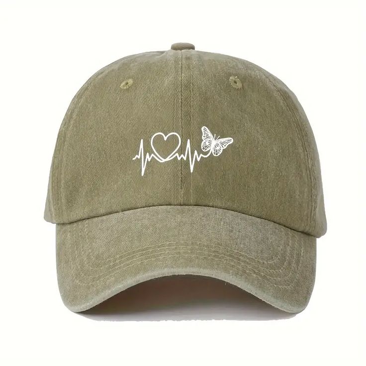Funkify Washed Denim Cotton Cap with Embroidery – Adjustable Casual Cap