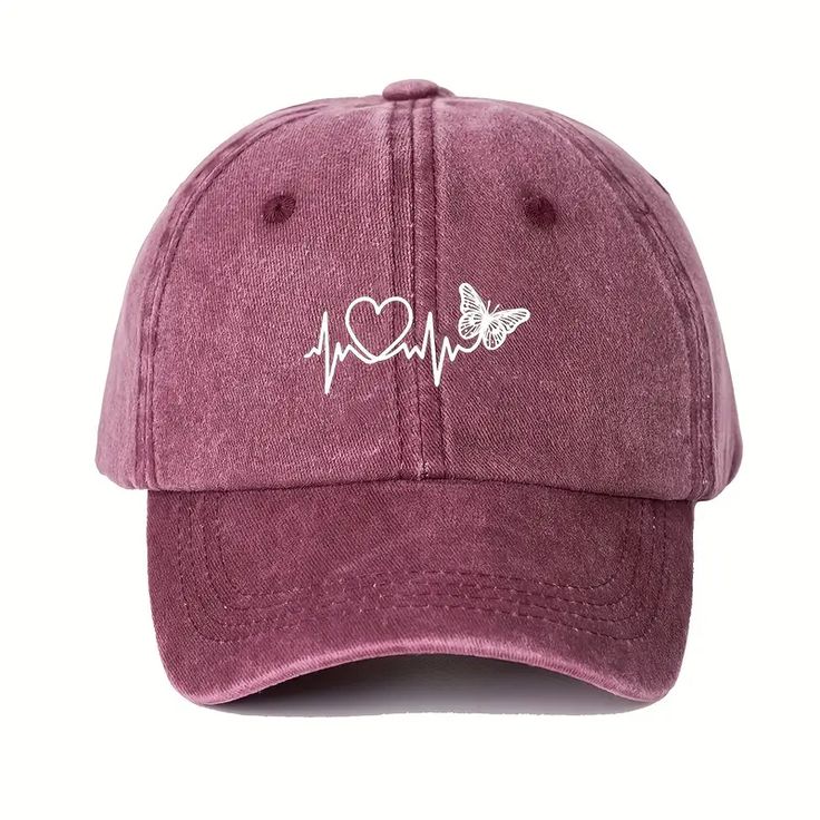Funkify Washed Denim Cotton Cap with Embroidery – Adjustable Casual Cap