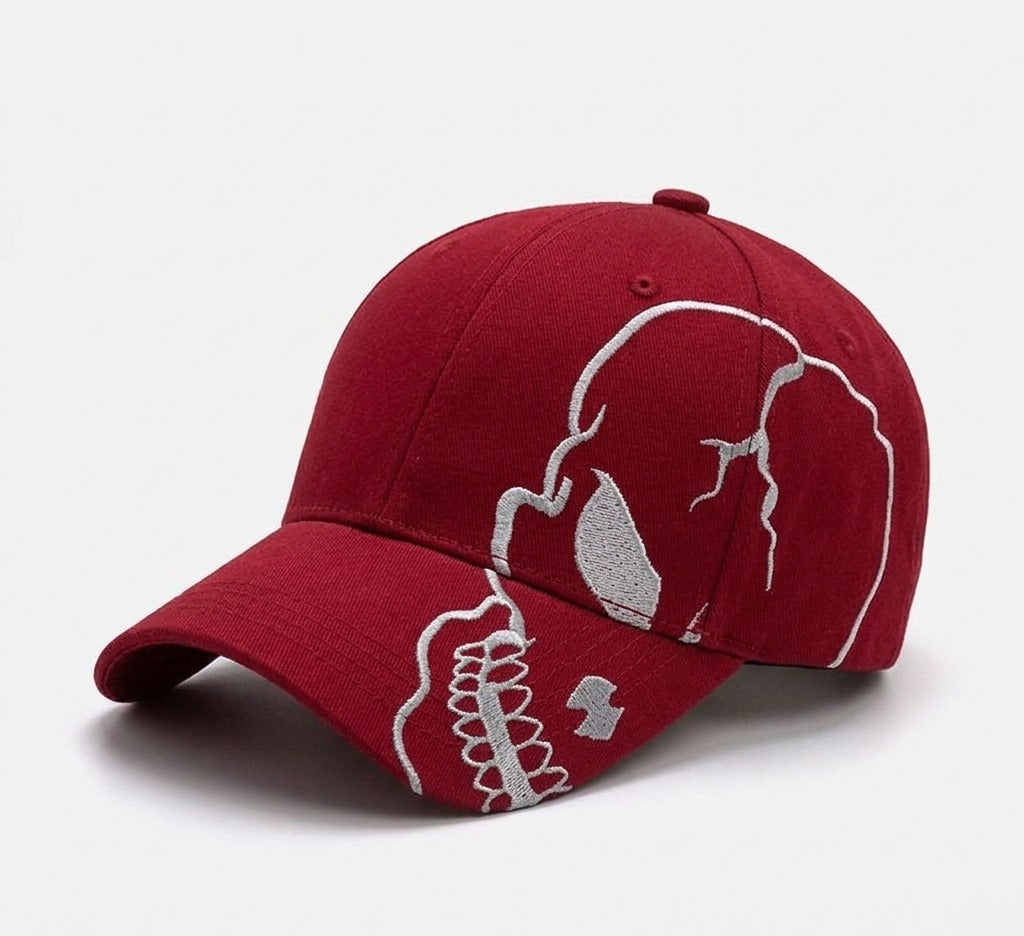 Funkify Washed Cotton Cap with Embroidery & Print – Adjustable Casual Cap