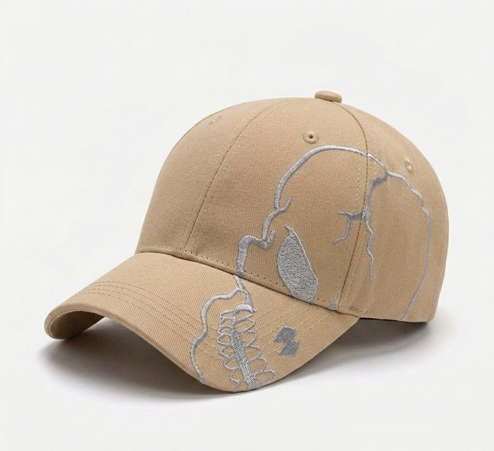 Funkify Washed Cotton Cap with Embroidery & Print – Adjustable Casual Cap