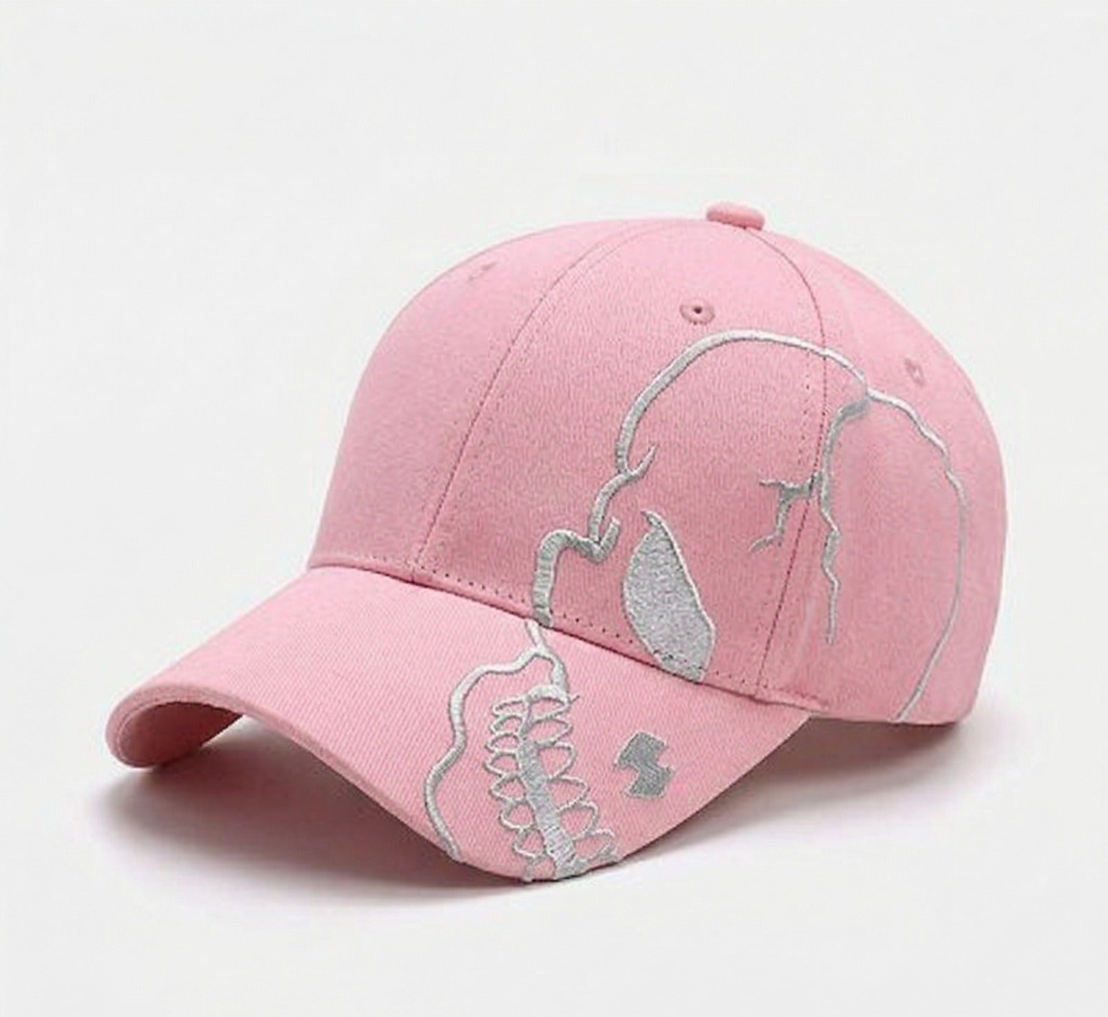 Funkify Washed Cotton Cap with Embroidery & Print – Adjustable Casual Cap
