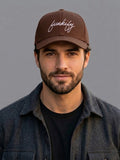 Unisex Cotton Adjustable Sports Cap-brwn