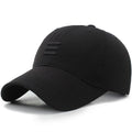 Triple-Bar Stealth Black Denim Baseball Cap