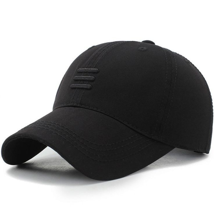 Triple-Bar Stealth Black Denim Baseball Cap