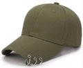 Edgy Ring Detail Curved Brim Cap