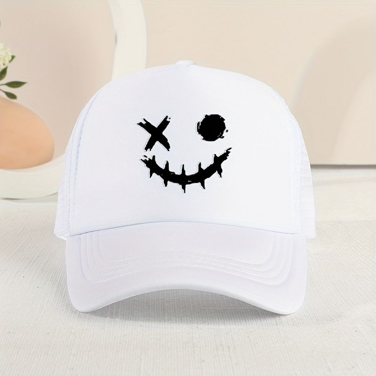 Funkify Washed Cotton Printed Cap – Adjustable Casual Cap