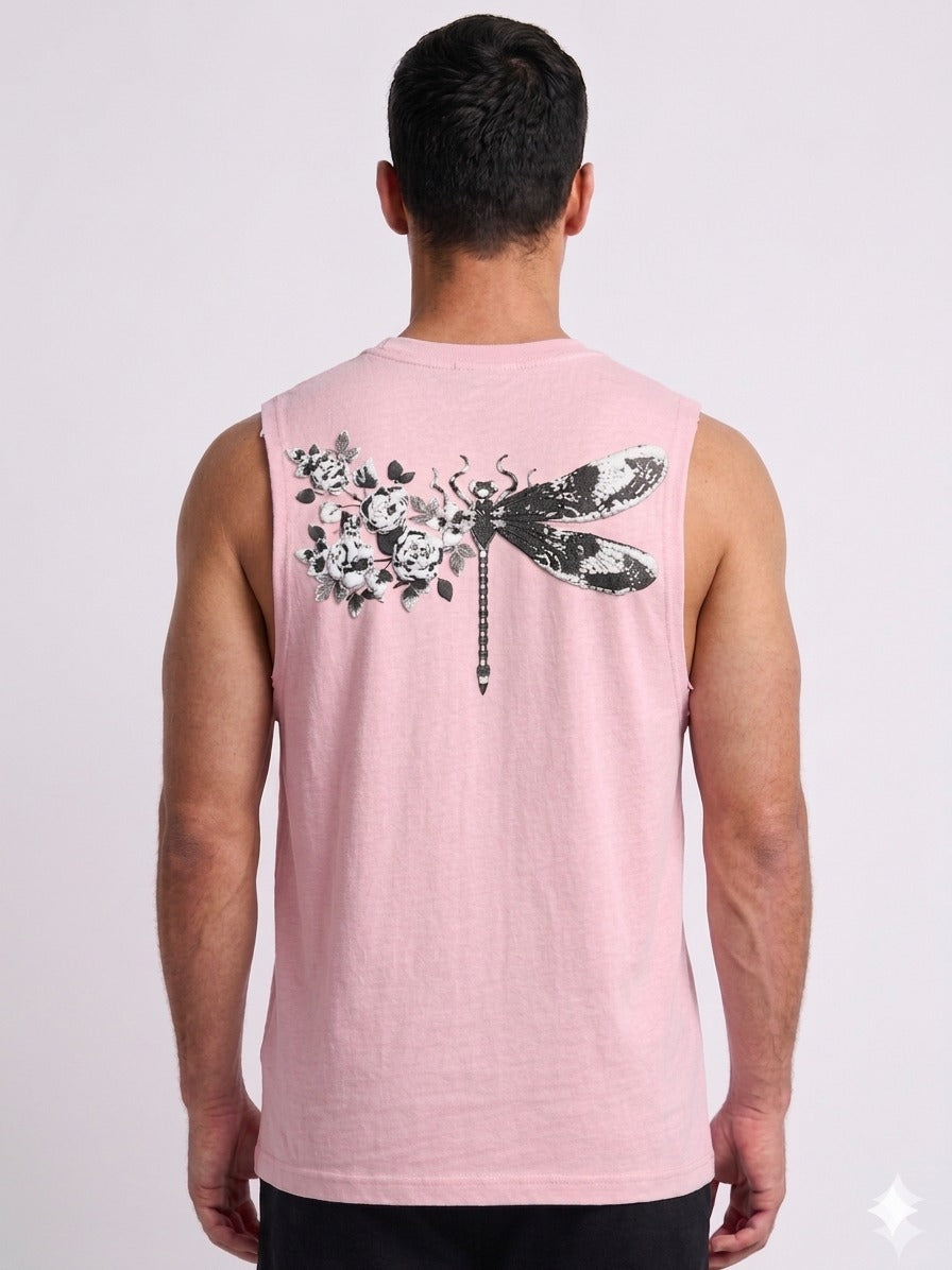 Pink Printed Vest T-Shirts