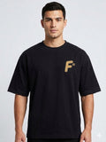 Black Oversized Printed T-Shirt