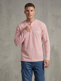 Waffle Knit Round Neck Button Tee