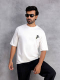 Men Floral Printed Drop-Shoulder Sleeves T-shirt